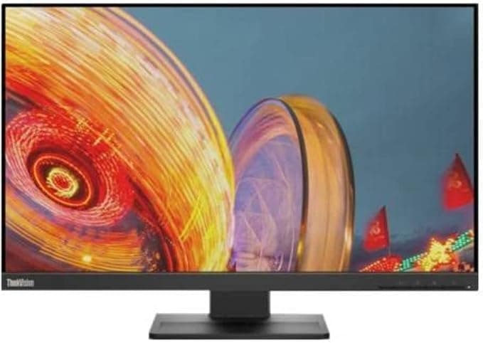 Lenovo ThinkVision E24q-20 23.8 Inch QHD IPS Monitor - Black - Image 1
