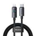 Mcdodo 36W USB-C to Lightning Cable 4ft with LED Display – Fast Charging Nylon Braided for iPhone, iPad & AirPods thumbnail 1