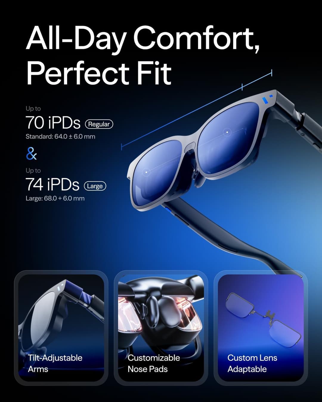 VITURE Beast XR Glasses Regular 1200p 120Hz 3DoF - Jet Black - Image 8