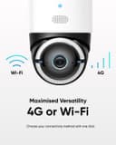 Eufy 4G LTE Cam S330 4K Solar Wireless Camera Pan & Tilt AI Tracking - White thumbnail 4