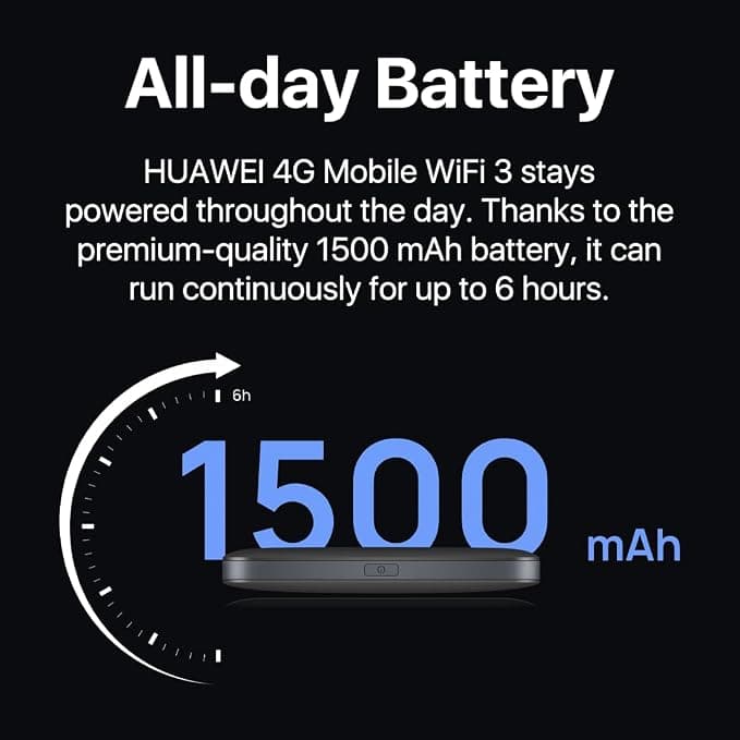 Huawei E5783-230, CAT 6, Super-Fast 4G 300 Mbps, Travel Wi-Fi Hotspot - Black - Image 3