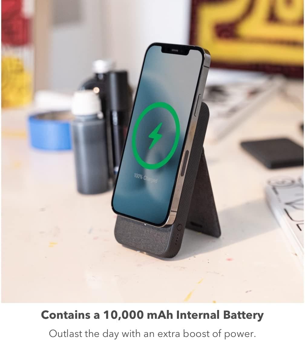 ZAGG mophie Snap+ Powerstation Stand 10,000mAh MagSafe Wireless Battery Black - Image 8