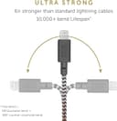 Native Union Belt Lightning to USB Cable 1.2m Durable Charging & Sync Cable with Leather Strap, Zebra thumbnail 3