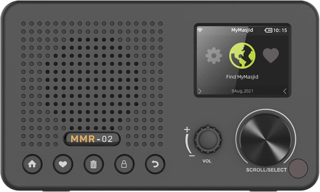 MyMasjid MMR-02 Digital WiFi Home Receiver Unlimited Range, Clear Audio Streaming - Black - Image 2