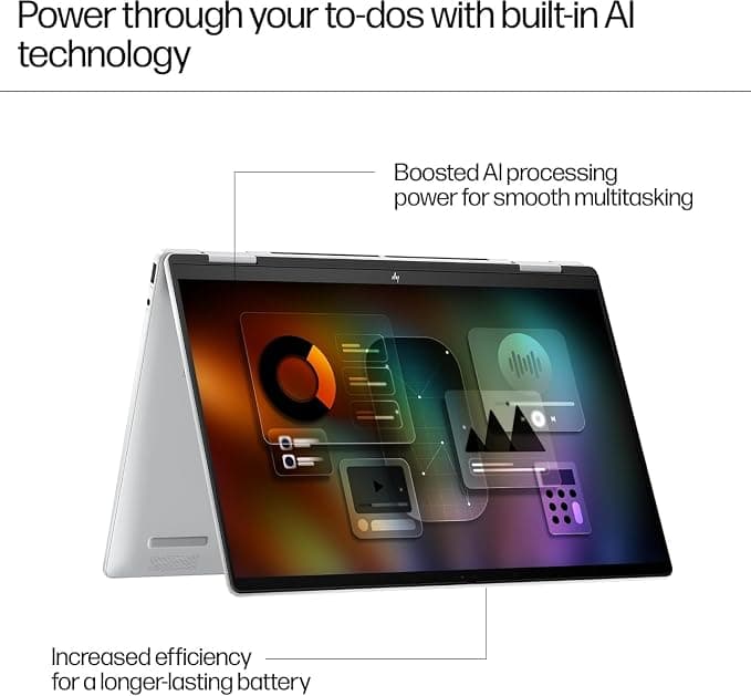 HP ENVY x360 14" 2-in-1 Laptop AMD Ryzen 5, 16GB, 512GB, Touchscreen, Windows 11 Home, Silver - Image 3