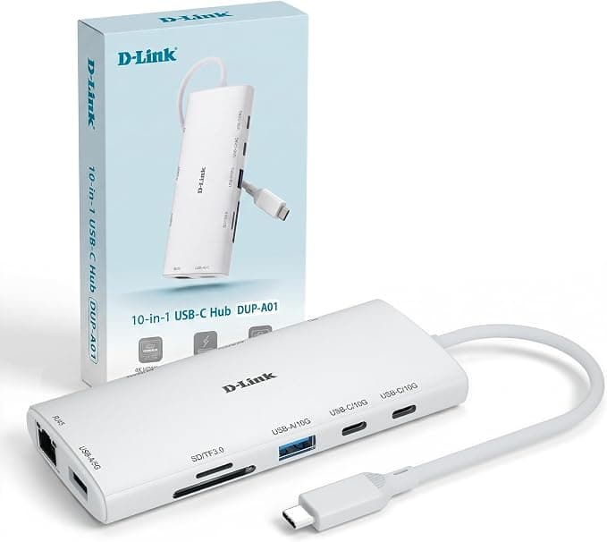 D-Link DUP-A01 10-in-1 USB-C Hub Dual HDMI 4K Docking Station with 100W PD - Image 1