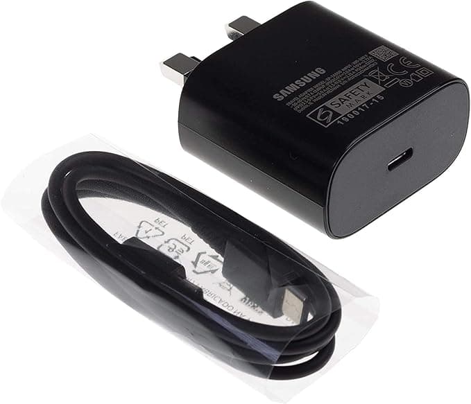 Samsung 25W USB-C Super Fast Wall Charger with Braided Cable UK Plug - Image 3