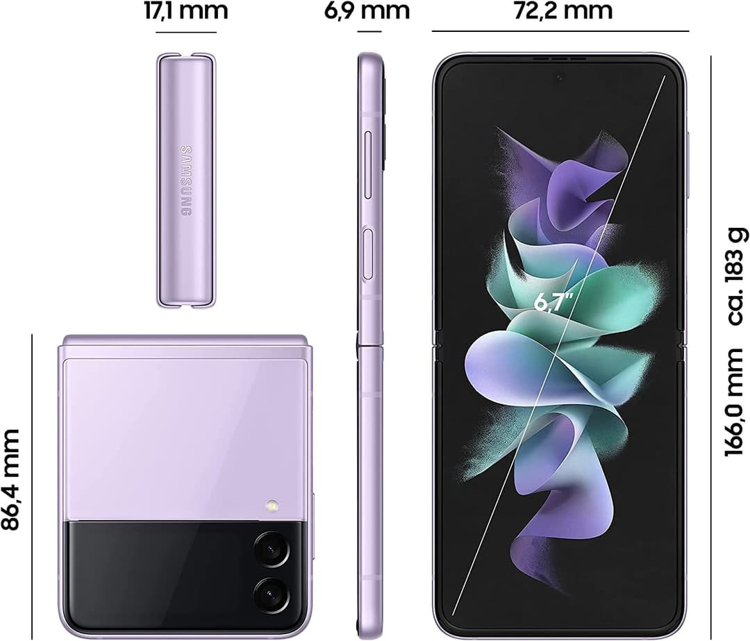 Samsung Galaxy Z Flip3 Foldable, Smartphone, 128GB - Lavender - Image 2