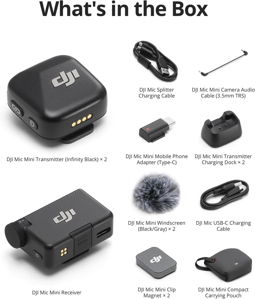 DJI Mic Mini 2 TX 1 RX Wireless Microphone System - Black - Image 6