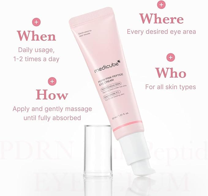 Medicube Salmon DNA PDRN Eye Cream with Retinol & Niacinamide, 1.01 fl. oz. - Image 5