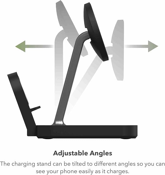 Mophie Snap+ Charging Stand & Pad MagSafe Compatible 15W Wireless Charger Black - Image 3