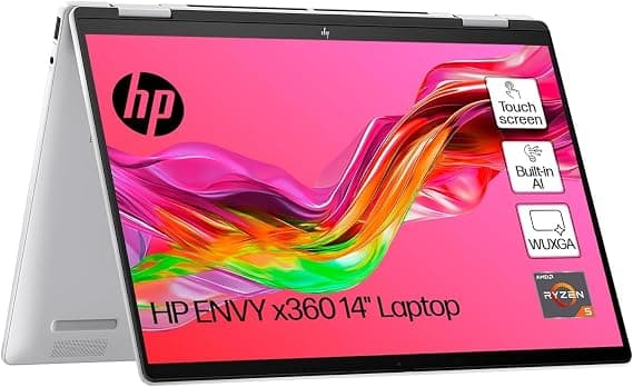HP ENVY x360 14" 2-in-1 Laptop AMD Ryzen 5, 16GB, 512GB, Touchscreen, Windows 11 Home, Silver - Image 6