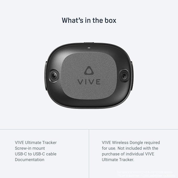 HTC VIVE Ultimate Tracker Wireless 6DoF VR Tracker - Black - Image 6