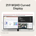 LG UltraWide U6 34 Inch Curved IPS Monitor Wide Quad HD 120Hz HDR10 - Black thumbnail 4