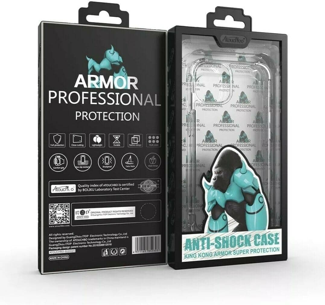 Atouchbo Tough Shockproof Armoured Clear Case Compatible With iPhone 14 - Image 7