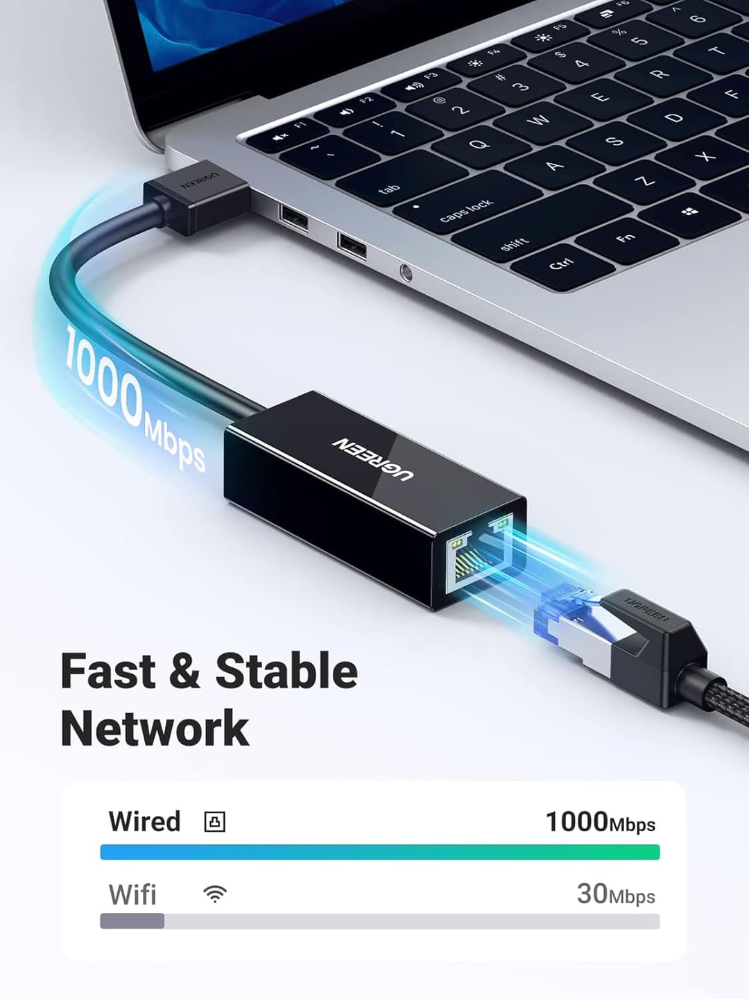 UGREEN USB 3.0 to Gigabit Ethernet Adapter – 1000Mbps LAN - Image 2
