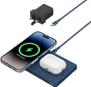 Belkin BoostCharge Pro 2-in-1 MagSafe Wireless Charging Pad 15W Blue thumbnail 1