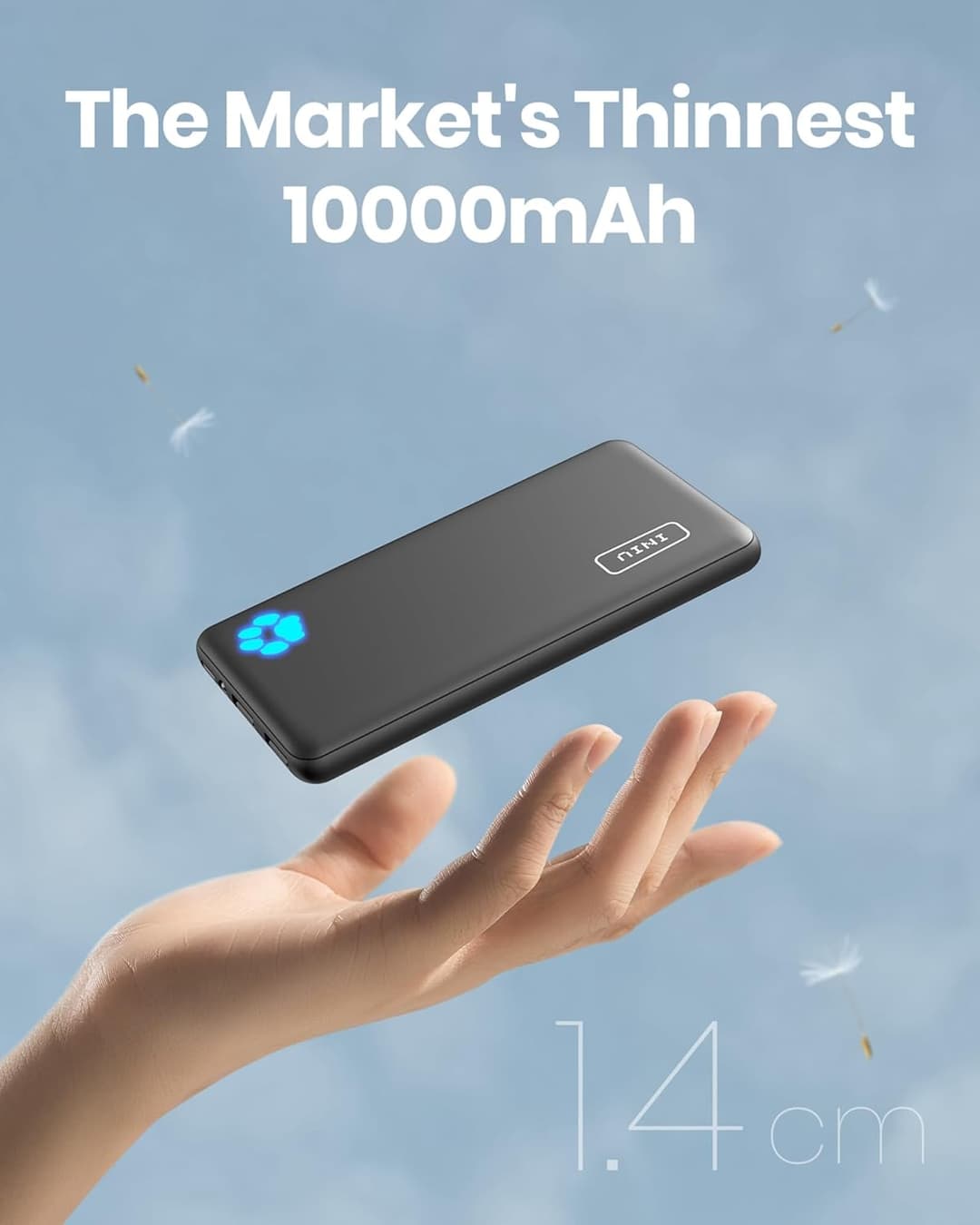 INIU 10000mAh Power Bank – Slim Portable USB-C Fast Charging Battery Pack for iPhone, Samsung & iPad - Image 2