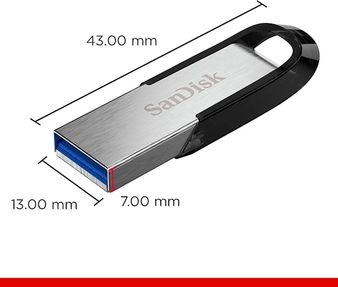 SanDisk Ultra Flair 512GB USB 3.0 Type-A Flash Drive - Silver & Black - Image 2