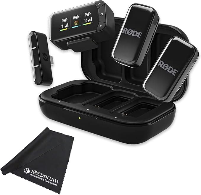 RØDE Wireless Micro Camera Kit Wireless Microphone System with Keepdrum Microfibre Cloth - Image 1