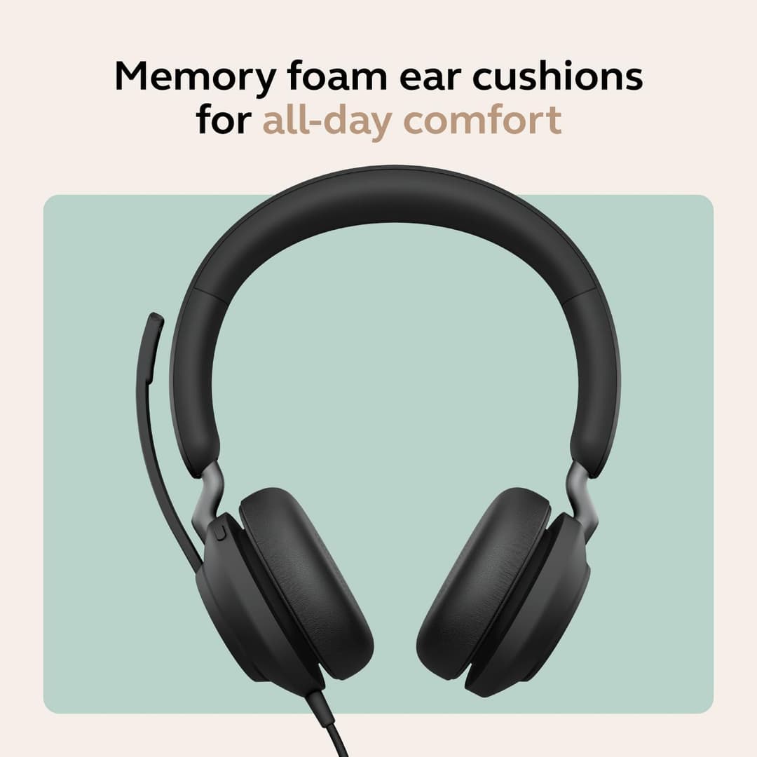 Jabra Evolve2 40 SE UC Stereo Headset Black - Image 6