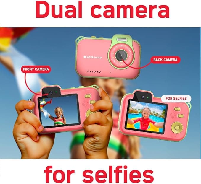 AgfaPhoto Realikids Waterproof 2 Kids Camera 12MP HD - Red - Image 4