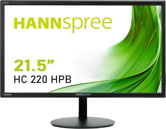 Hannspree HC220HPB 21.5 Inch Full HD HDMI VGA Monitor with Speakers - Image 1