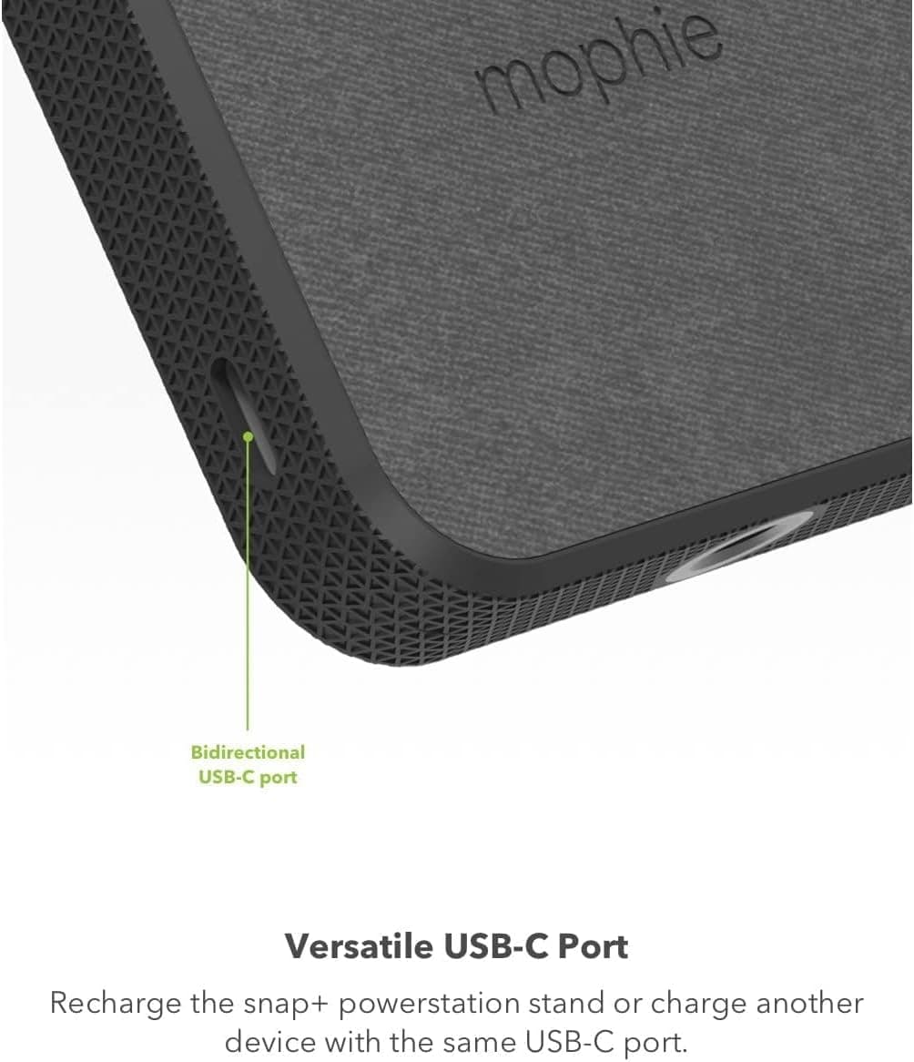 ZAGG mophie Snap+ Powerstation Stand 10,000mAh MagSafe Wireless Battery Black - Image 6