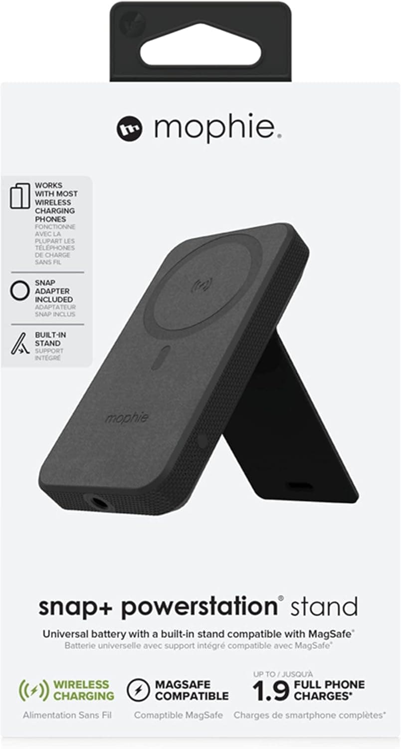 ZAGG mophie Snap+ Powerstation Stand 10,000mAh MagSafe Wireless Battery Black - Image 9