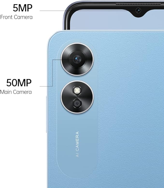 OPPO A17 Smartphone 4GB RAM 64GB ROM 6.56 Inch HD+ Display MediaTek 6765 5000mAh Battery Lake Blue - Image 2