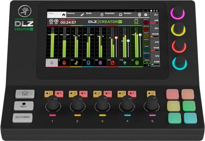 Mackie DLZ Creator XS Adaptive Digital Mixer for Podcasting Streaming and YouTube