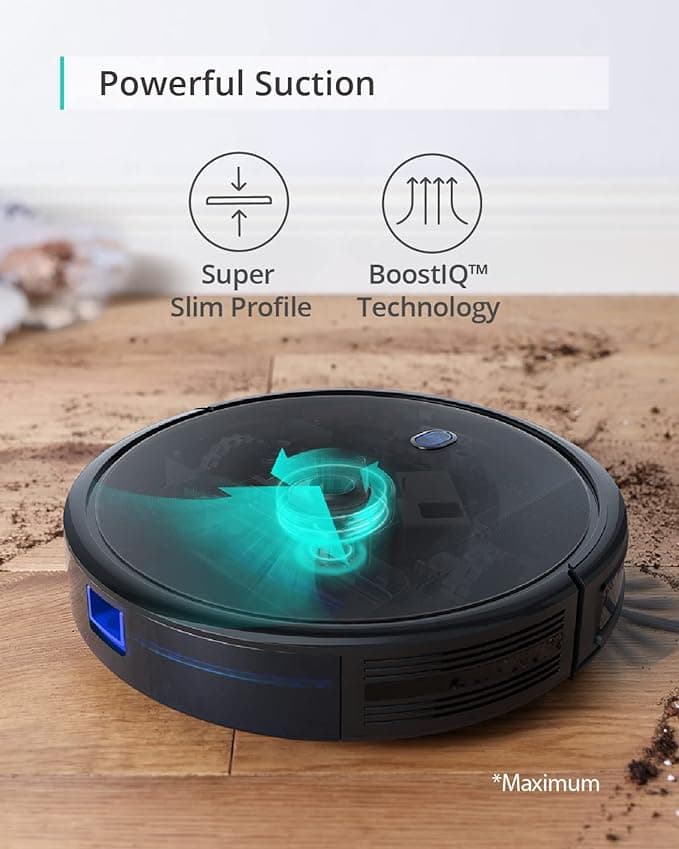 eufy RoboVac 11S MAX Robotic Vacuum Cleaner, Powerful Suction, Super Slim Design, Self-Charging, Black - Image 3
