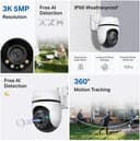 Tapo C530WS 3K 5MP Outdoor Pan/Tilt WiFi Security Camera – 360° AI Motion Tracking, - Night Vision thumbnail 3