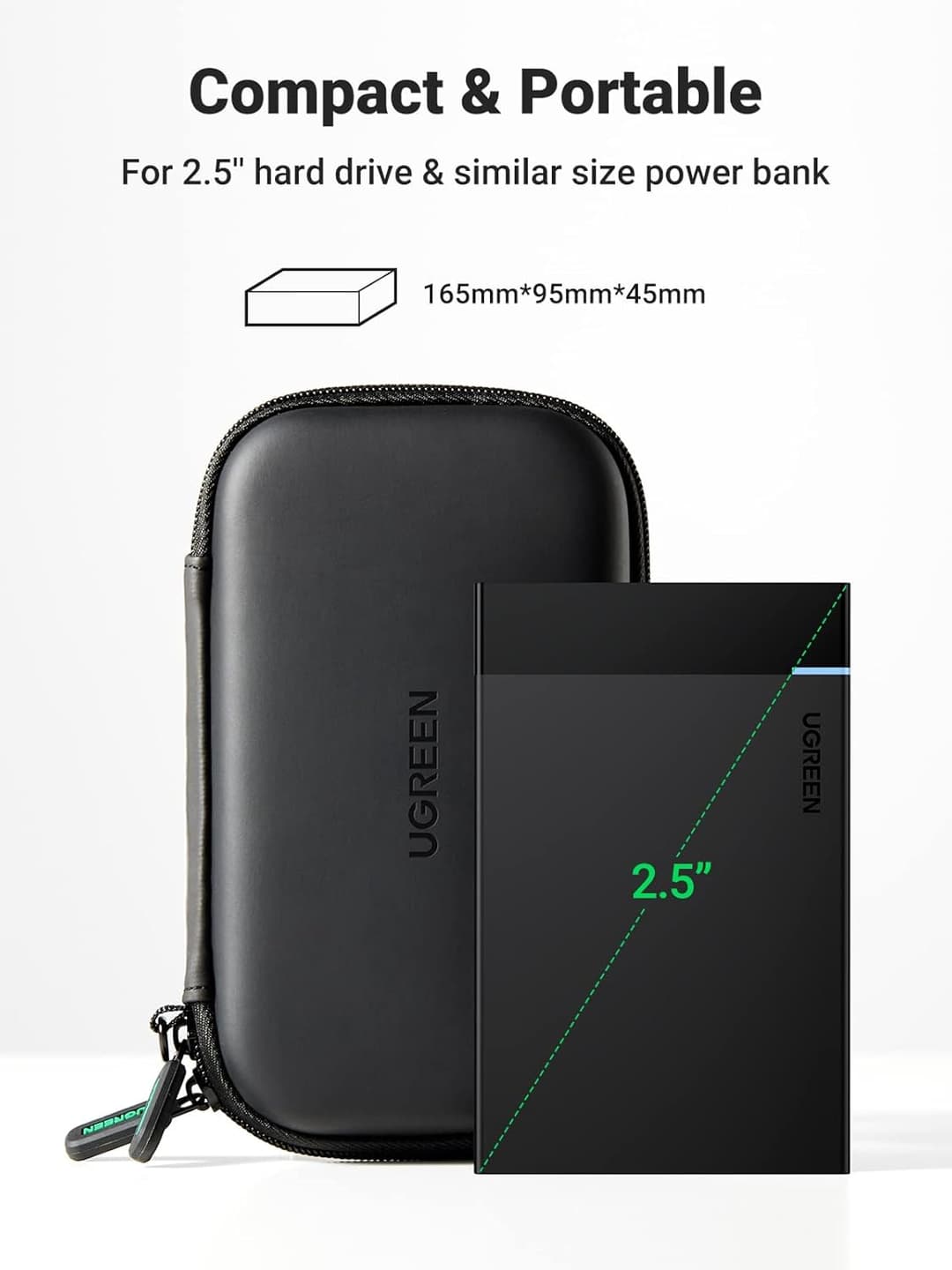 UGREEN 2.5" Portable Hard Drive Case – Waterproof EVA Storage Pouch - Image 7