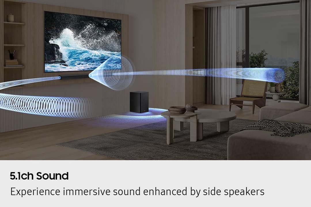 Samsung HW-B750F 5.1ch Soundbar with Wireless Subwoofer Black - Image 3