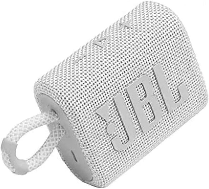 JBL Go 3 Speaker, Portable Bluetooth Speaker Waterproof IP67 Dustproof Outdoor (White) - Image 1