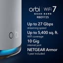 NETGEAR Orbi 970 Series Quad-Band WiFi 7 Add-On Satellite RBE970 thumbnail 2