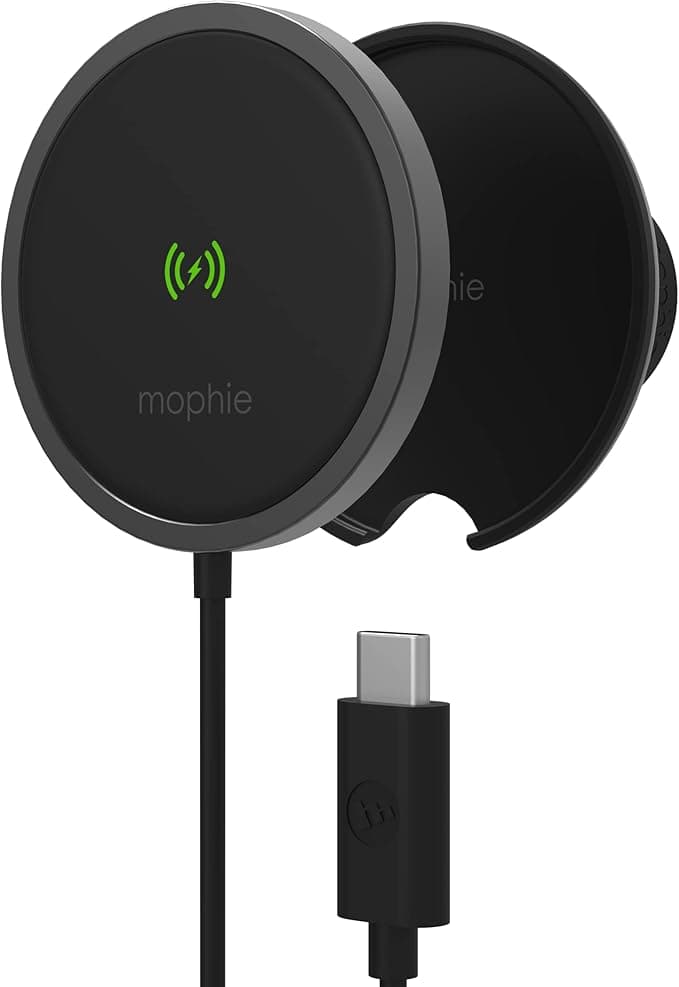 ZAGG mophie Snap + Wireless Vent Mount for Car Dash Apple & Qi-Enabled Devices - Black - Image 1