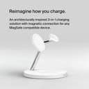 Belkin BoostCharge Pro 3-in-1 Wireless Charging Stand with MagSafe White thumbnail 4
