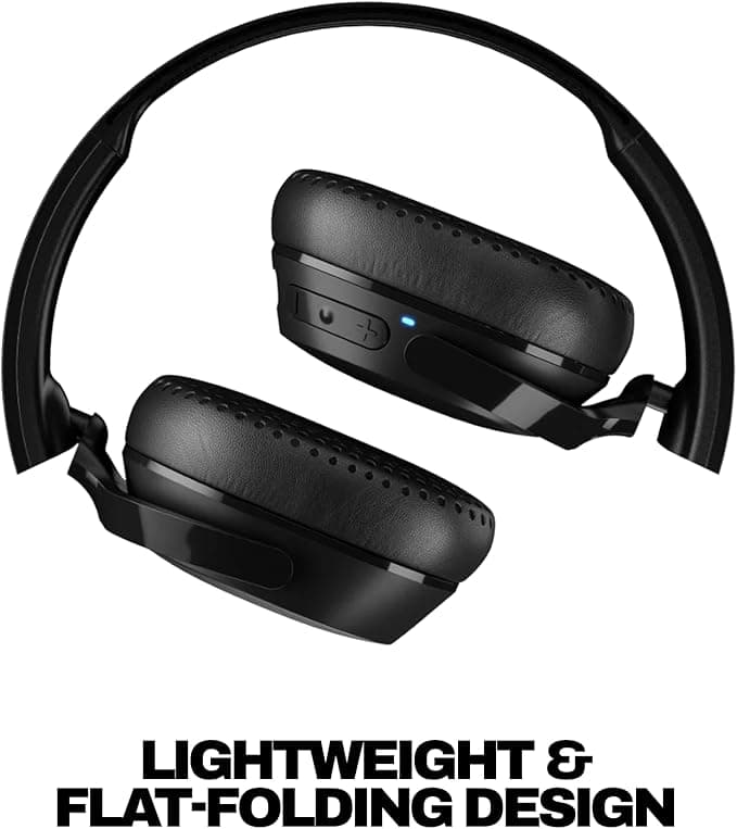 Skullcandy Riff Wireless 2 Bluetooth On-Ear Headphones, 34H Battery, Foldable, Black - Image 3