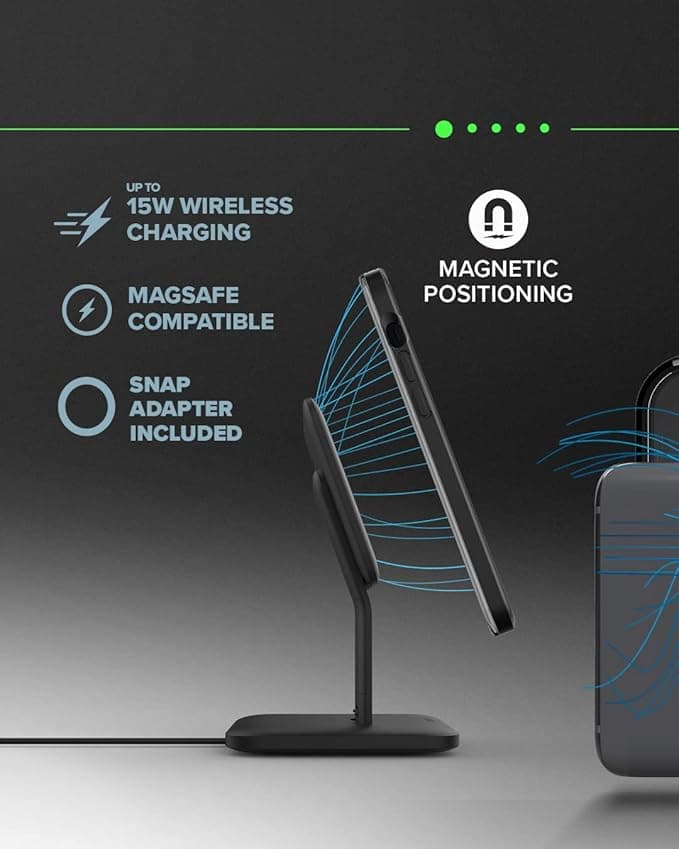 ZAGG mophie snap + wireless charging stand UK - Black - Image 3