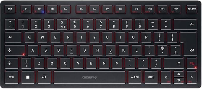 CHERRY KW 9200 MINI Compact Multi-Device Wireless Keyboard UK QWERTY - Black - Image 1