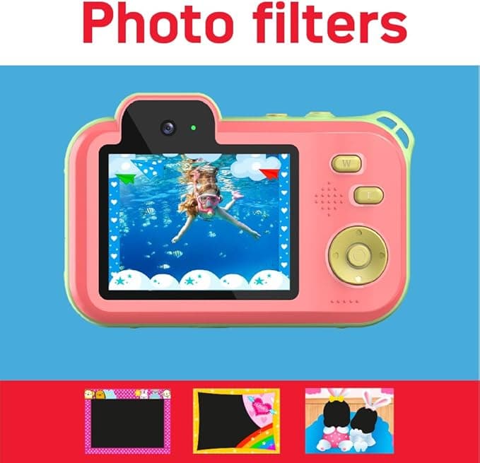 AgfaPhoto Realikids Waterproof 2 Kids Camera 12MP HD - Red - Image 5