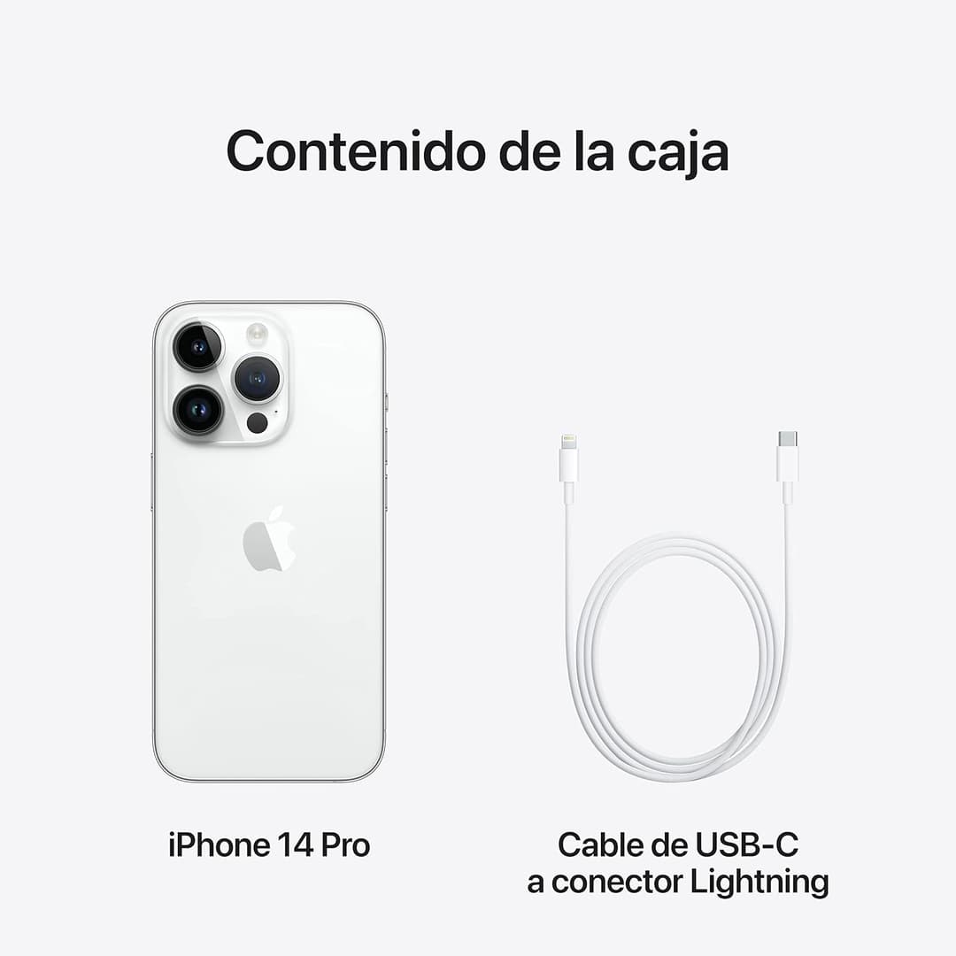 Apple iPhone 14 Pro, 128GB, Silver - Image 5
