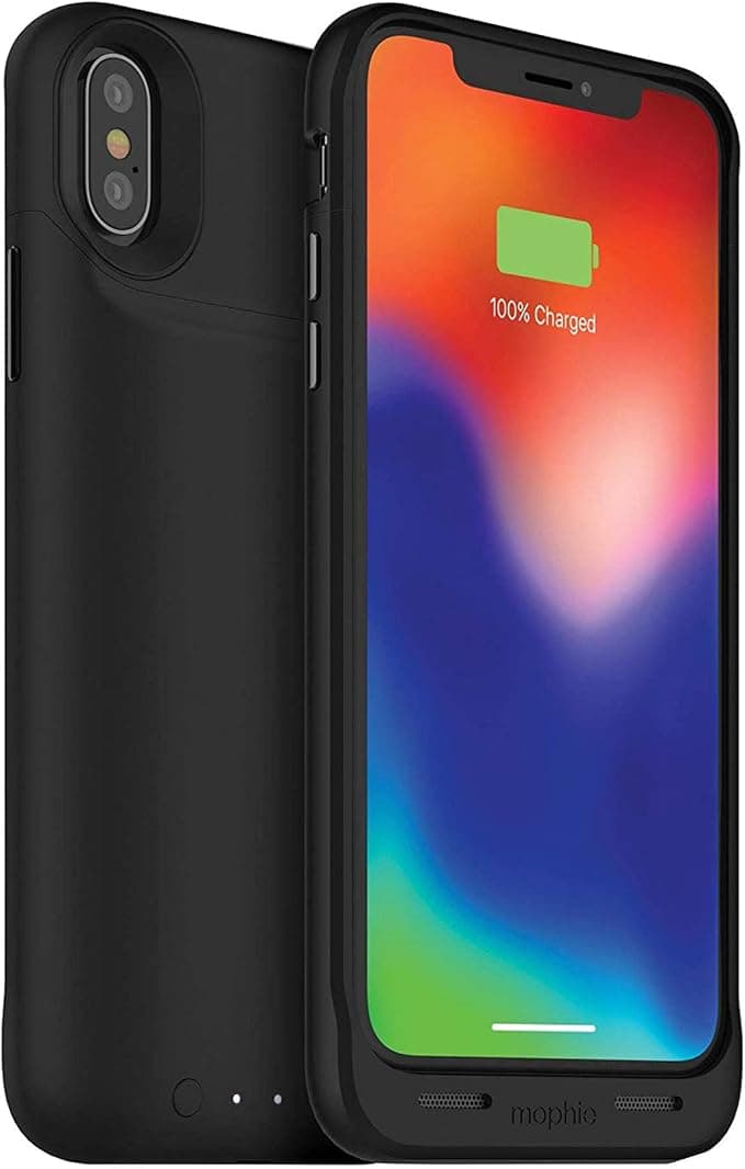 mophie Juice Pack Wireless Battery Case for Apple iPhone X, Qi Wireless Charging - Black - Image 2