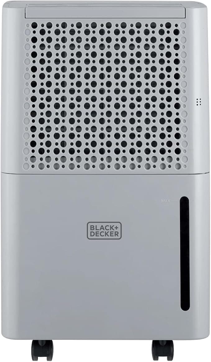 BLACK+DECKER 12L Dehumidifier,4 Modes, Quiet Operation, 2.1L Water Tank, 24-Hour Timer, - Grey - Image 1
