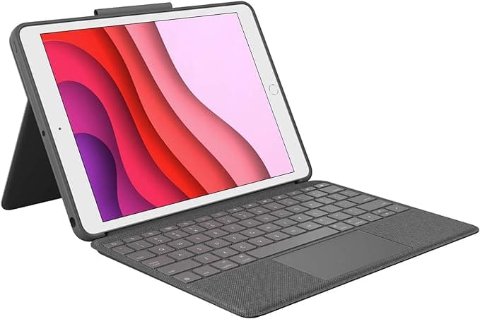 Logitech Combo Touch Keyboard Case with Trackpad for iPad 7th 8th and 9th Gen - Black - Image 1