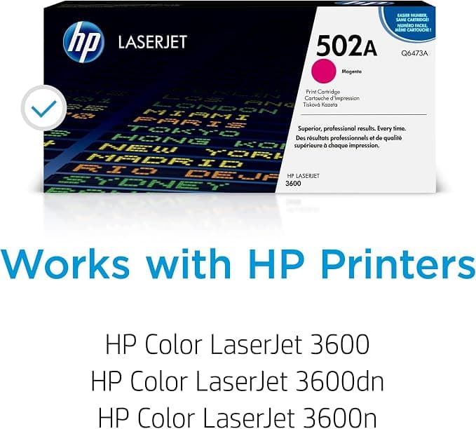 HP 502A Q6473A Original LaserJet Toner Cartridge for HP Color LaserJet Printers - Magenta  - Image 2