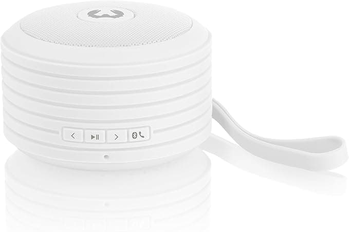 Fresh 'n Rebel Rockbox Round Bluetooth Speaker Portable Wireless Speaker - White - Image 1