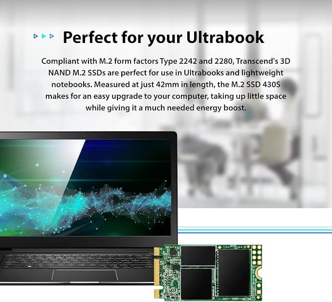 Transcend MTS430S 128GB M.2 2242 SATA III SSD TS128GMTS430S - Image 4